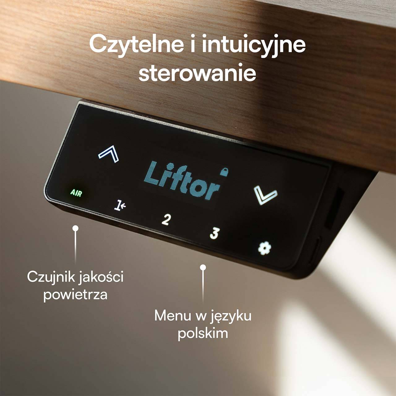 Biurko elektryczne Liftor Expert z czujnikiem CO2
