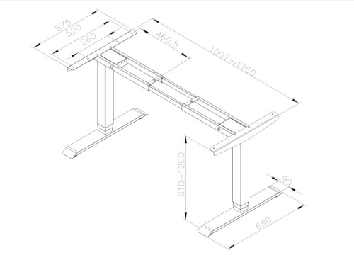 Výškově nastavitelný stůl Liftor Vision