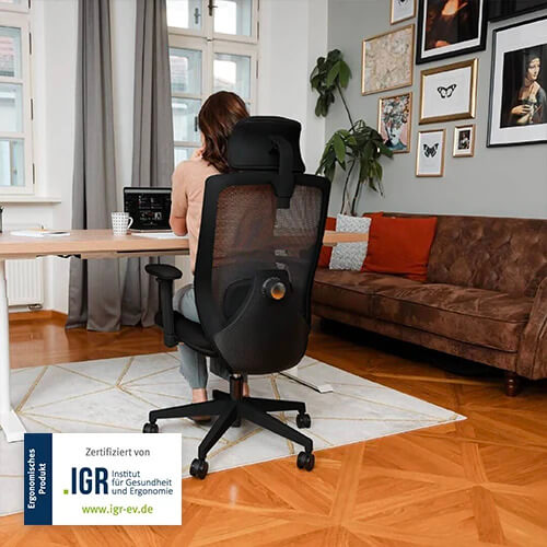 Ergonomická kancelářská židle Liftor Space, černá