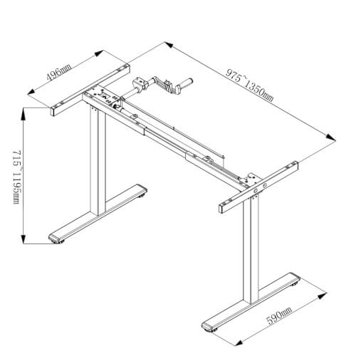 Manuální ergonomický polohovací stůl Liftor Entry