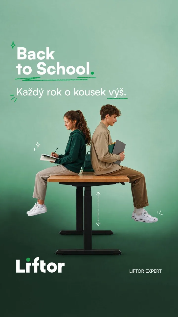Nosnost stolu Liftor Expert &mdash; dva teenageři sedí na desce